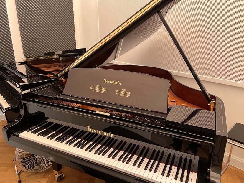 In the small studio you can not only experience the Bösendorfer sound, but also practice wonderfully on a Bösendorfer Grand Piano 170VC in a quiet, isolated atmosphere.